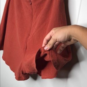 Lush Shorts - LUSH Burnt Orange Linen High-Waisted Shorts Lush Shorts - LUSH Burnt Orange Linen High-Waisted Shorts